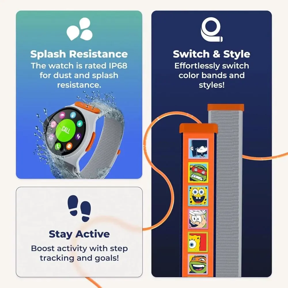 Nick Watch Kids Smart Watch GPS Tracker, Video Calling, SOS, Parental Controls